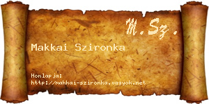 Makkai Szironka névjegykártya
